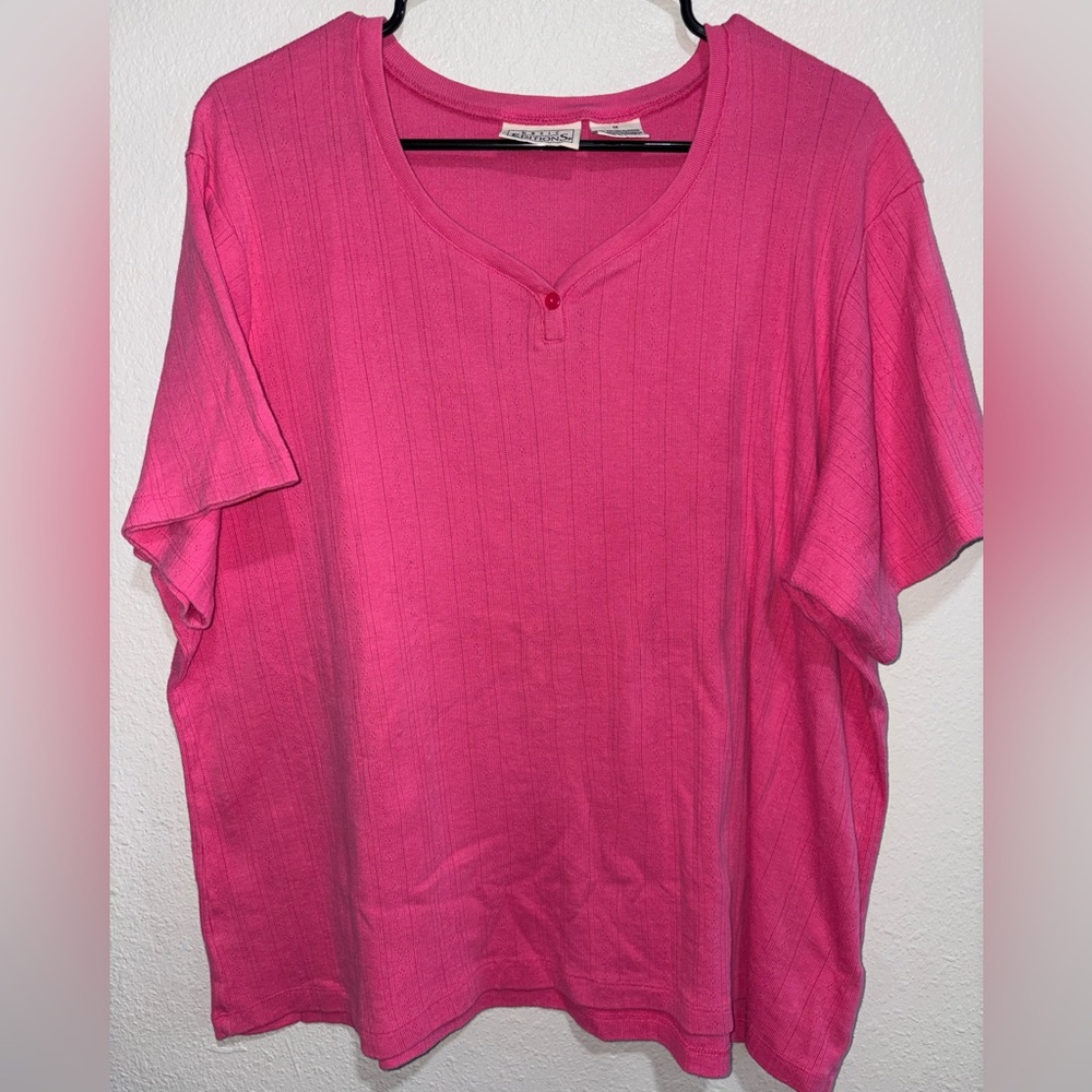 Basic Editions Pink Top - Picture 2 of 4